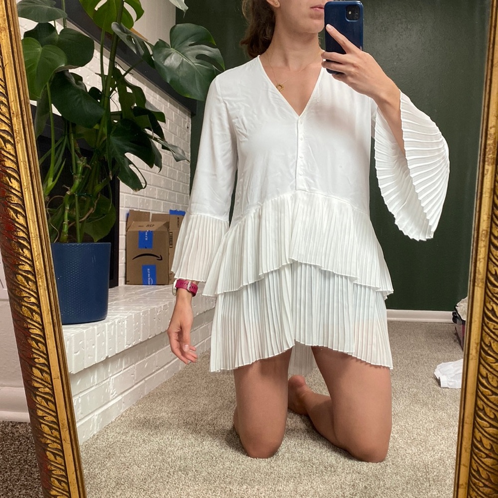 Zara longue white blouse